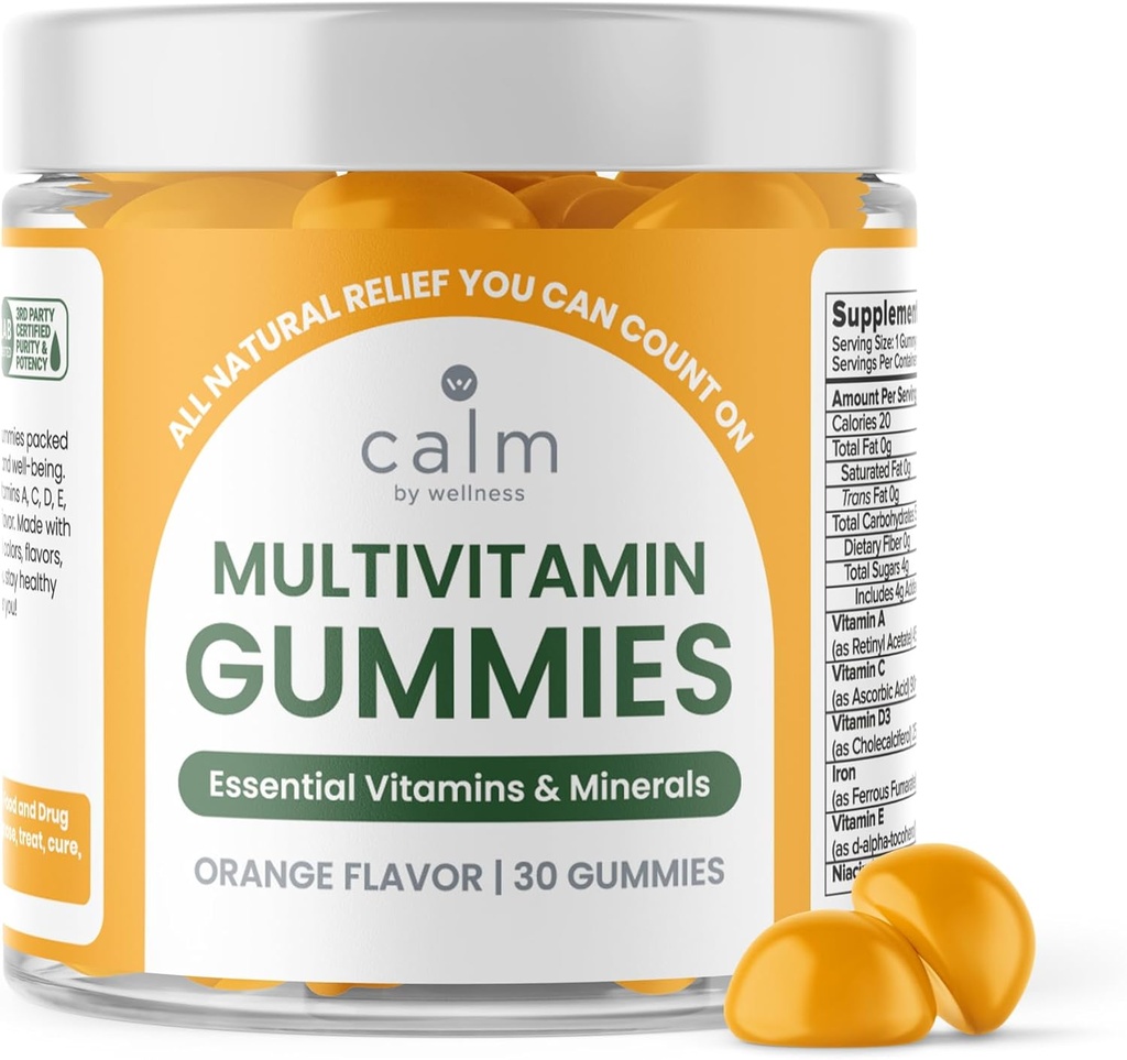Gomma Multivitaminica Naturale Vegan Adult Multivitamin Gummy - Imballata con Vitamine Antiossidanti C & E, B12, B6, Acido Folico, Acido Pantotenico - Essenziale per la salute complessiva