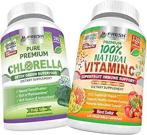 Clorella e vitamina C naturale al 100% - Bundle