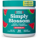 Semplicemente Blossom Nutrition Daily Greens & Superfood Powder + Collagen + Probiotici per la salute digestiva delle donne & Bloating Relief. Aiuta la tua salute Bloom - 30 giorni di alimentazione - Watermelon