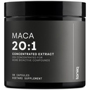 Racine de maca - Extrait ultra-haute puissance 20:1 - Complexe de maca noire, rouge et jaune - Origine unique, sauvage et hautement concentré - Laboratoire tiers testé - 90 capsules