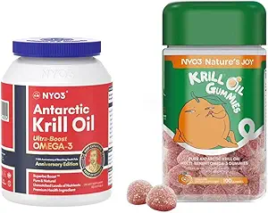 Krill olio 1000mg softgels e Krill olio gommie 135mg Omega 3 Gummies DHA EPA Bundles