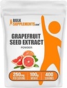 BulkSupplements.com Poudre d'extrait de graines de pamplemousse - Suppléments de graines de pamplemousse, source antioxydante - supplément à base de plantes, sans gluten, 250mg par portion, 1kg (2,2 lbs) (paquet de 1)