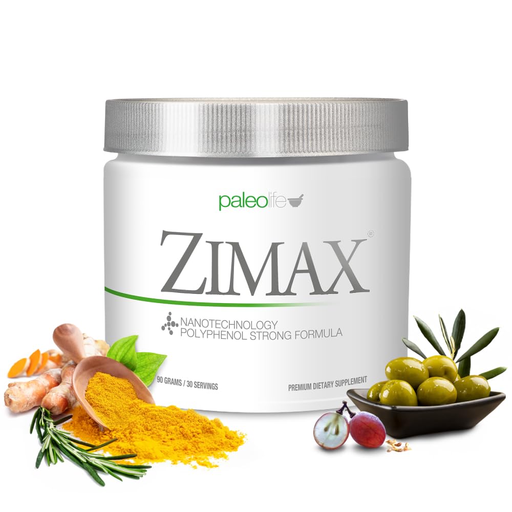 ZIMAX Super ANTIOXIDANT - 100% natürlich - hohe Absorption Curcumin, Rosmarin-Extrakt, Grape Seed-Extrakt, Olivenöl Blatt-Extrakt ORAC 3,451,770 (Kanister) 90 Gramm (1-Pack)