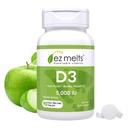 EZ Melts Dissolvable Vitamin D3 5.000 IU, Zuckerfrei, 3-Monats-Versorgung - 1 Packung