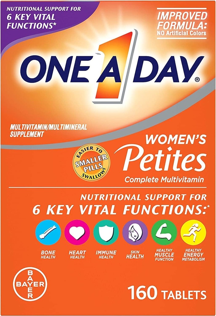 Un giorno Petizioni Donna Multivitamina,Supplemento con Vitamina A, Vitamina C, Vitamina D, Vitamina E e Zinco per il Supporto Sanitario Immune, Vitamine B, Biotina, Folate (come Acido Folico) & More, 160 Conte