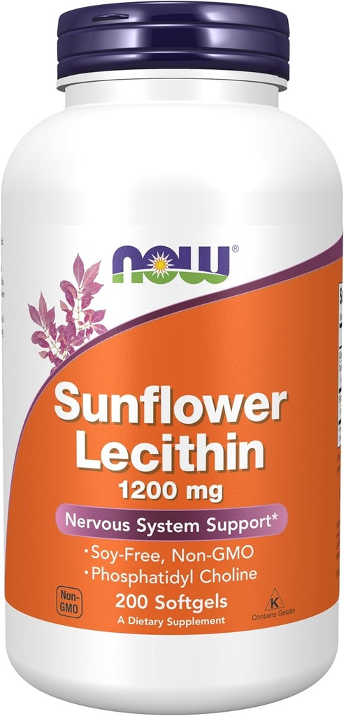 Ora Alimenti Lecitina di girasole - Phosphatidyl Choline - 1.200 MG (200 Softgels)