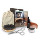 Kit per la cura del cuscinetto per gli uomini Kit per la cura del cuscinetto Include accessori - Cuscinetto naturale non profumato Balm e olio, Pettine di legno e cinghiale spazzola, Forbici in acciaio inossidabile