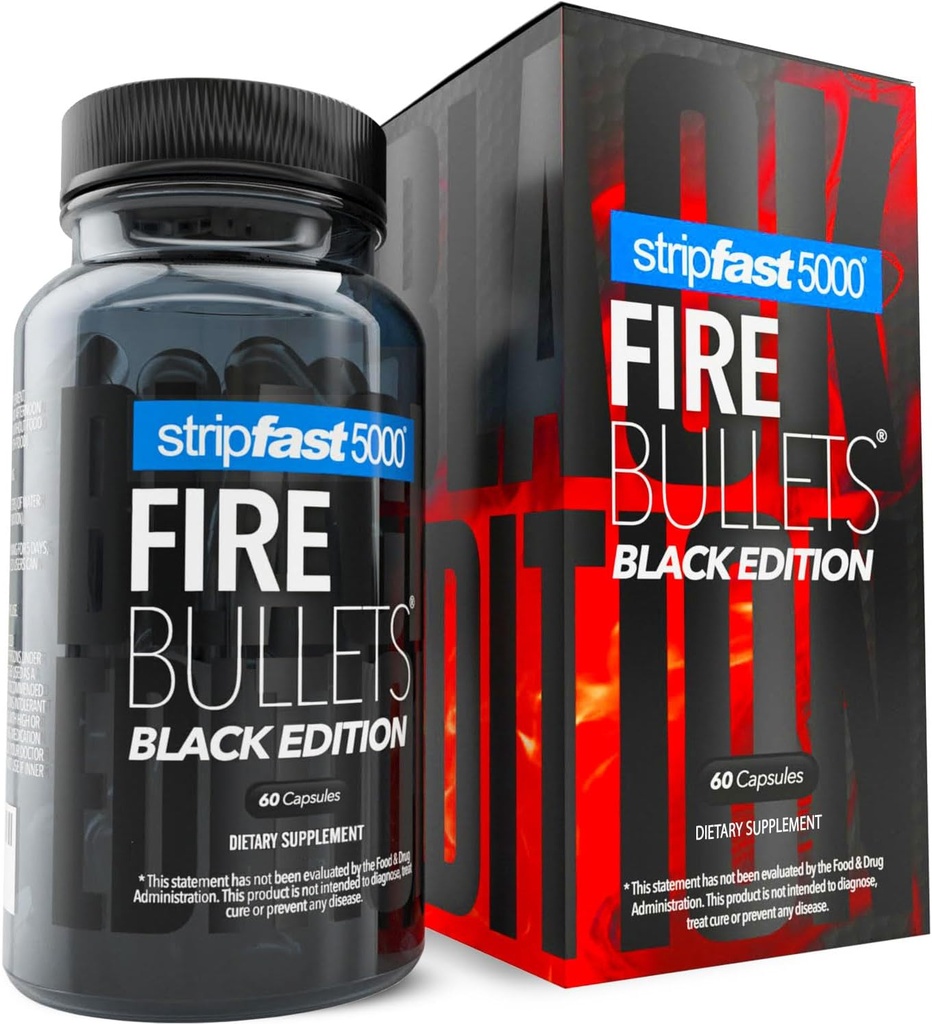 stripfast5000 Fire Bullets Black Edition Max Strength pour les femmes et les hommes - Pack de 1