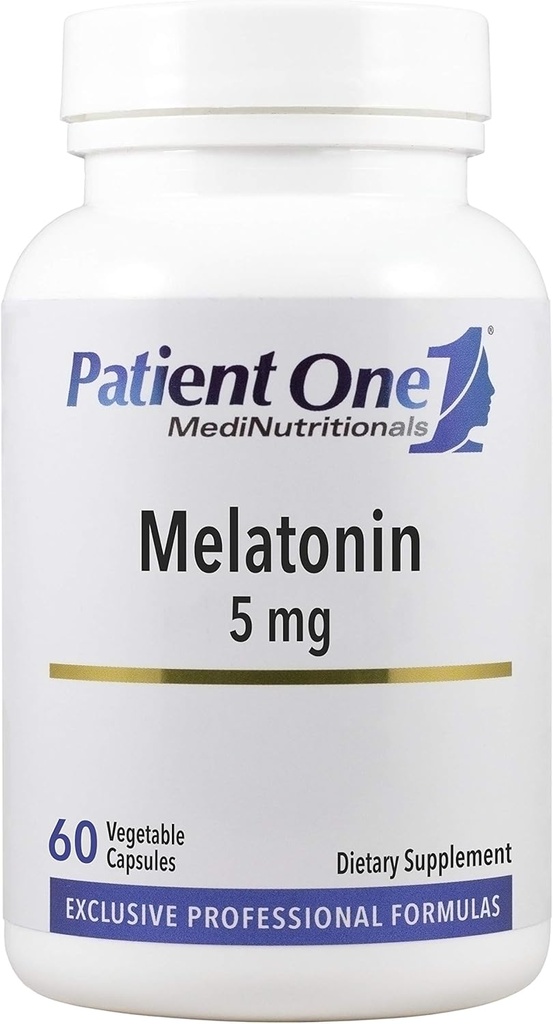 Un paziente Melatonin 5mg | Supplemento per sostenere il sonno sano / ciclo di sonno * | Natural Sleep Aid | 60 capsule