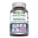 Incredibile Formulas Melatonin Fast Dissolving Supplemento | 60 Mg per Serving | Misto Berry Flavor | 60 compresse | Non OGM | Gluten-Free | Made in USA