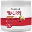 poudre de racine de betterave biologique guérissante - betteraves à oxyde nitrique, soutien de la pression artérielle saine, superfood de la circulation sanguine Flavored Blueberry - 30 portions