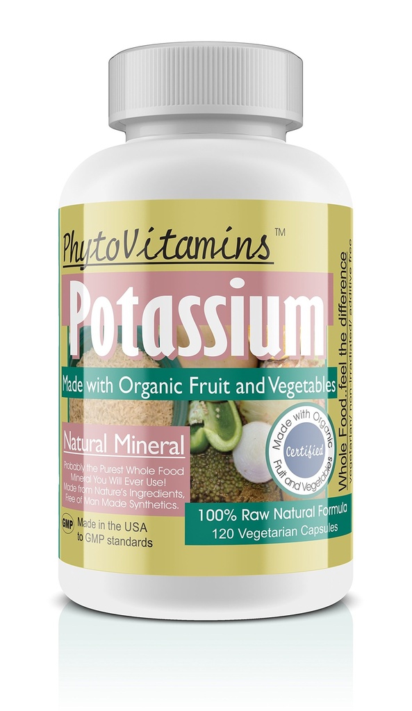Potassium biologique entier 120-Count Capsules végétariennes par PhytoVitamines