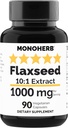 MONOHERB Extrait de lin 1000 mg - 90 capsules végétariennes