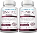 Approved Science Tinnitol - Tinnitus Support Supplement - Ease Ringing in the Ears - Boost Inner Ear Health - 2 bottiglie - 6 mesi di alimentazione - Made in the USA