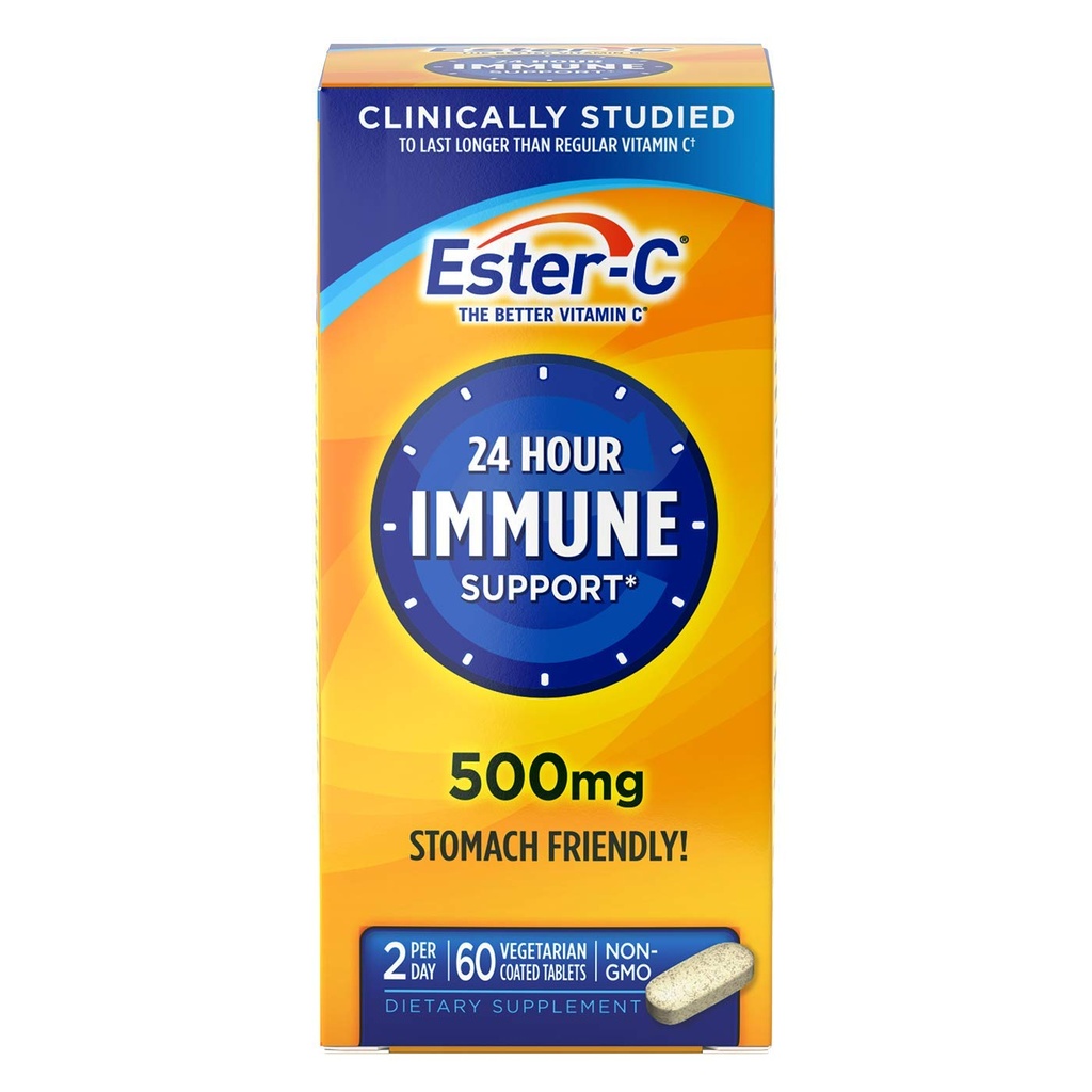 Ester-C Vitamina C, 500mg compresse, 60-Count bottiglie (pacchetto di 2)