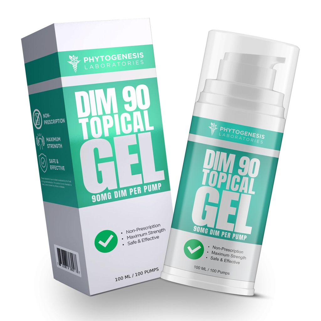 DIM 90 – Maximale Stärke Dim Supplement Thema Gel – 90mg Alle natürlichen Diindolylmethan (DIM) Pro Servieren - Hormonal, kognitiv, Stimmung, Gedächtnis und Immunsystem Unterstützung
