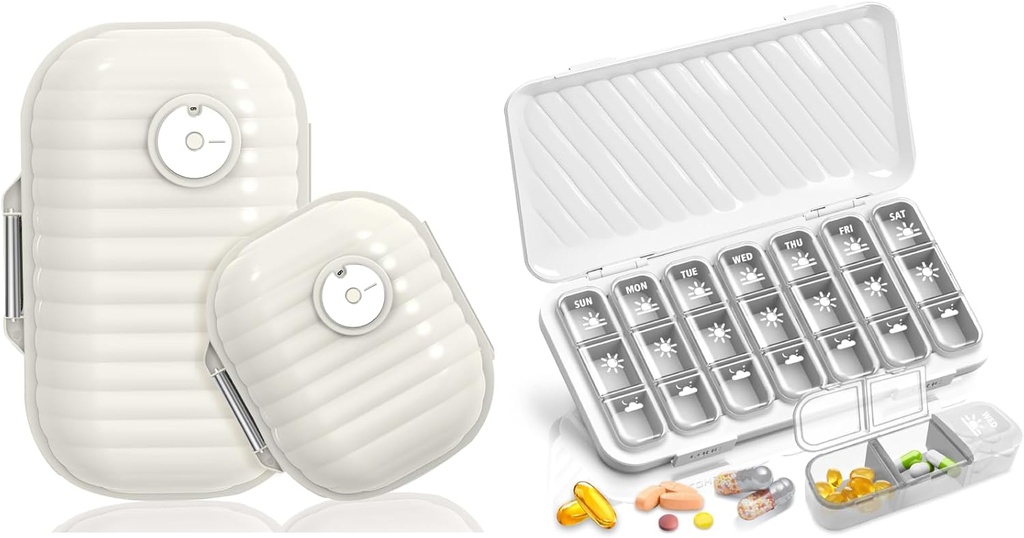 Travel Pill Organizer, 7 Tage und Pill Organizer 3 mal täglich, 7 Tage Pille Box - GloDeals Wöchentliche Pille Organizer Tägliche Medizin Container Dispenser Fall für Vitamin Fish Oil Supplement