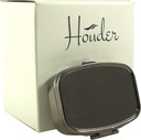 Houder Classy Gray Metall Pille Box Dekorative Pille Case mit Geschenkbox - Tragen Sie Ihre Meds im Stil (Rectangular)