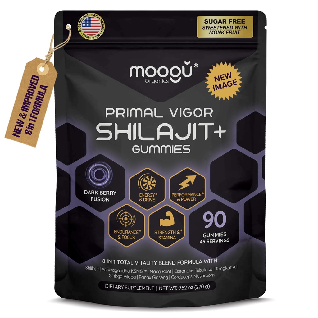 18.000mg Pure Himalayan Shilajit (90 Gummies) Ashwagandha, 75% Acido Fulvico & 85+ Minerali Trace I Uomini, Donne I Panax Ginseng, Rhodiola, Turmerico, Gingko Biloba, Cordyceps, Sting Nettle.