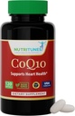CoQ10 100mg Softgels – Supplément antioxydant à haute absorption pour la santé cardiaque, la production d'énergie et le soutien cellulaire – Non-OGM, sans gluten – 120 Softgels, alimentation de 4 mois