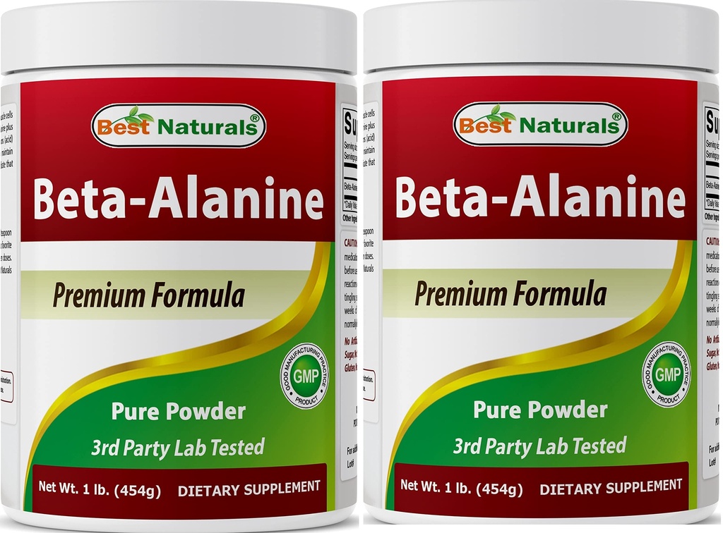 Best Naturals Beta Alanine Pure Powder 1 Pound (1 LB (Pack of 2))
