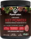 Plantfusion Organic Beet Root Powder - Superfood Beet Supplement zur Unterstützung von Blutfluss und Zirkulation - Fermented Whole Food Nutrition - Non-GMO, Vegan, Gluten-Free, 6.34 oz 30 Servietten