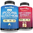 Nutrivein Premium Liposomal Glutathione Ergänzung & Tart Kirsch Kapseln Bundle: High-Absorption Glutathione Liposomal Ergänzung & Tart Kirsch Extrakt Kapseln für Detox, Erholung, & Verteidigung