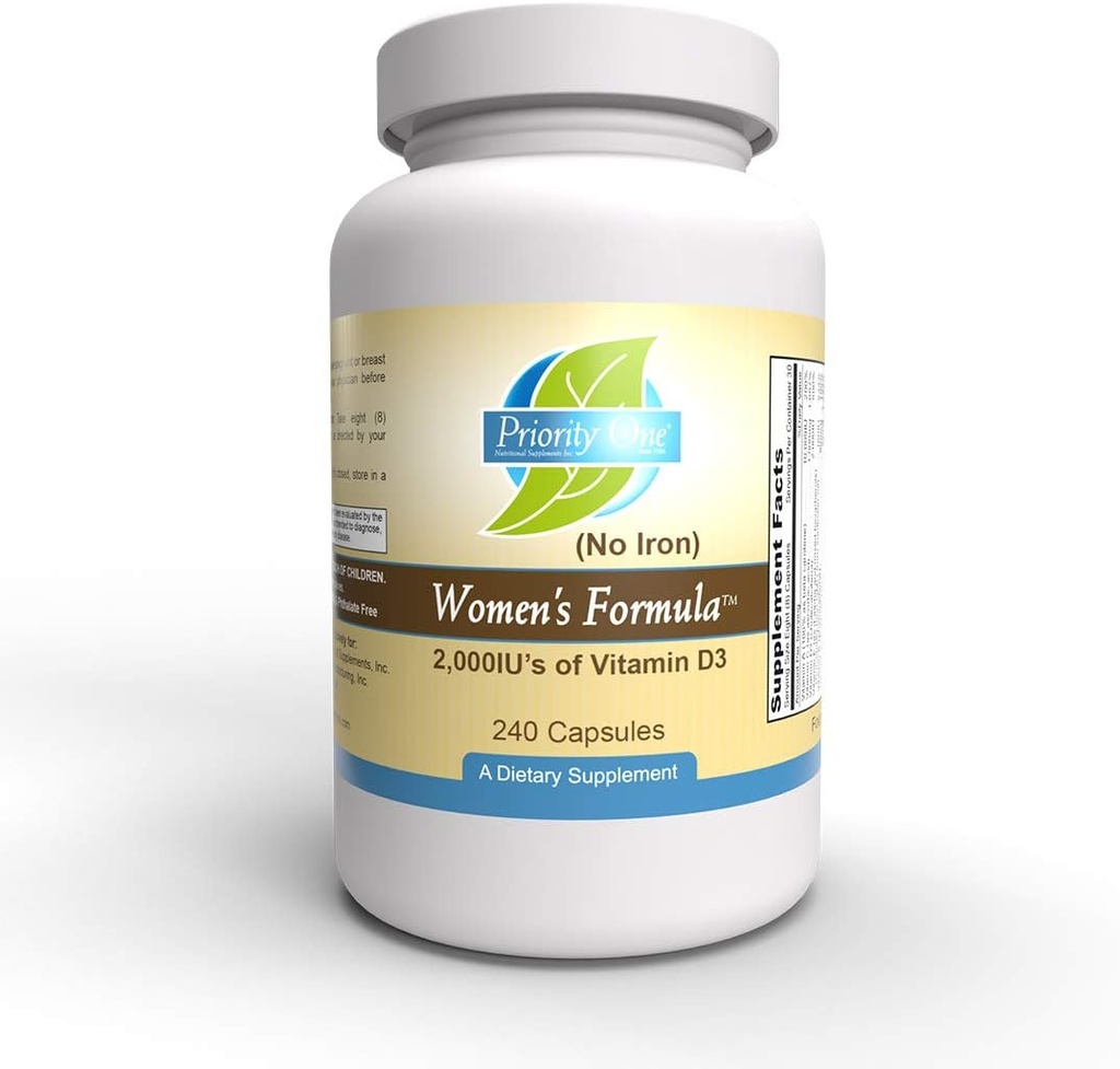 Priority One Vitamins Formula n° Iron 240 Capsule - Broad-Spectrum Multi-Vitamin e Supplemento minerale per le donne per un sistema riproduttivo sano.*