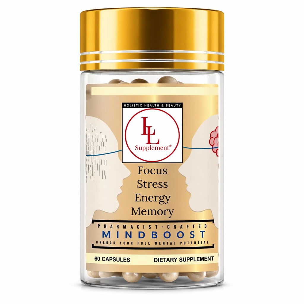 MindBoost by LL Supplement – Clarity & Calm Nootropic Blend mit Lion’s Mane, B-Complex & Alpha Lipoic Acid – Pharmacist Formuliert – 60 Kapseln