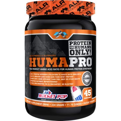 Humapro von ALR Industries Premium Protien Powder, Rocket Pop, 334 Gramm, HumaPro Protein Pulver für 510% Größere Lean-Masse - Delicious Fruit Flavored Supplement Drink Mix, Perfect Amino Acid Ratio, 30
