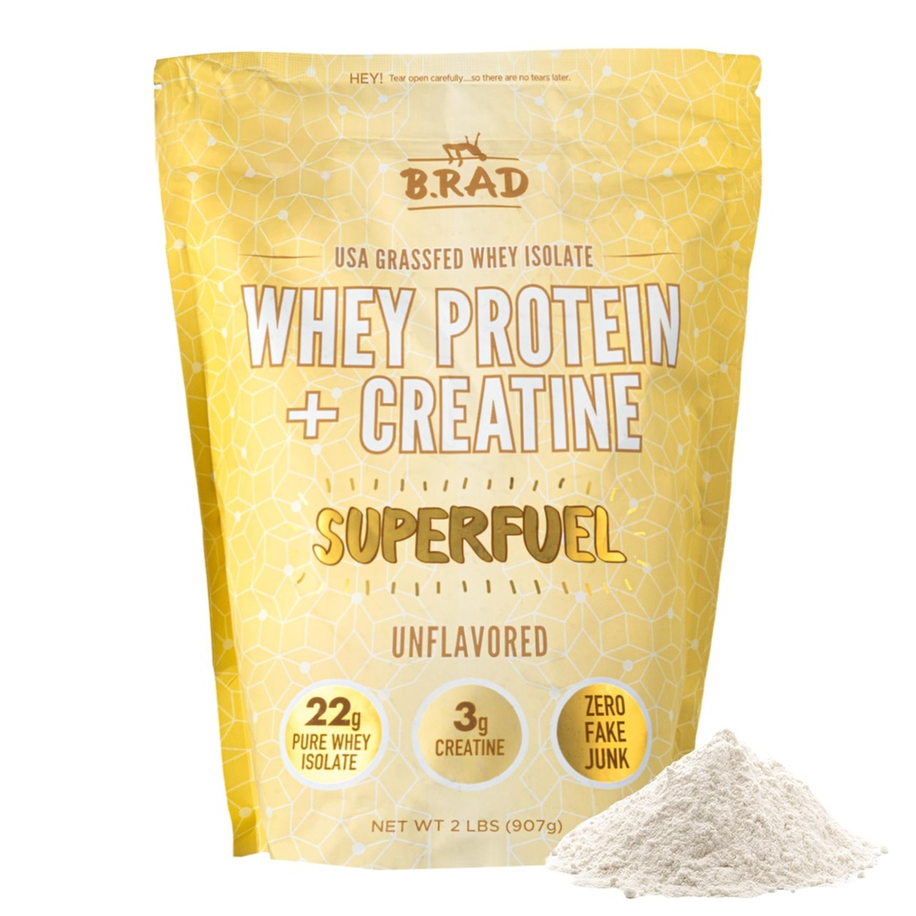 B.rad Superfuel - Herbe Foie Protéine de Whey Isolé Boosté avec de la créatine