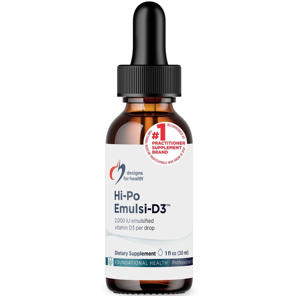 Progetti per la salute Hi-Po Emulsi Vitamina D Gocce - Liquid Vitamina D 2000 UI, Altamente Concentrato Vitamina D3 - Bone Salute + Integratore di Supporto Immune - 2000 IU Per Goccia (1000 Serve / 1 Oncia)