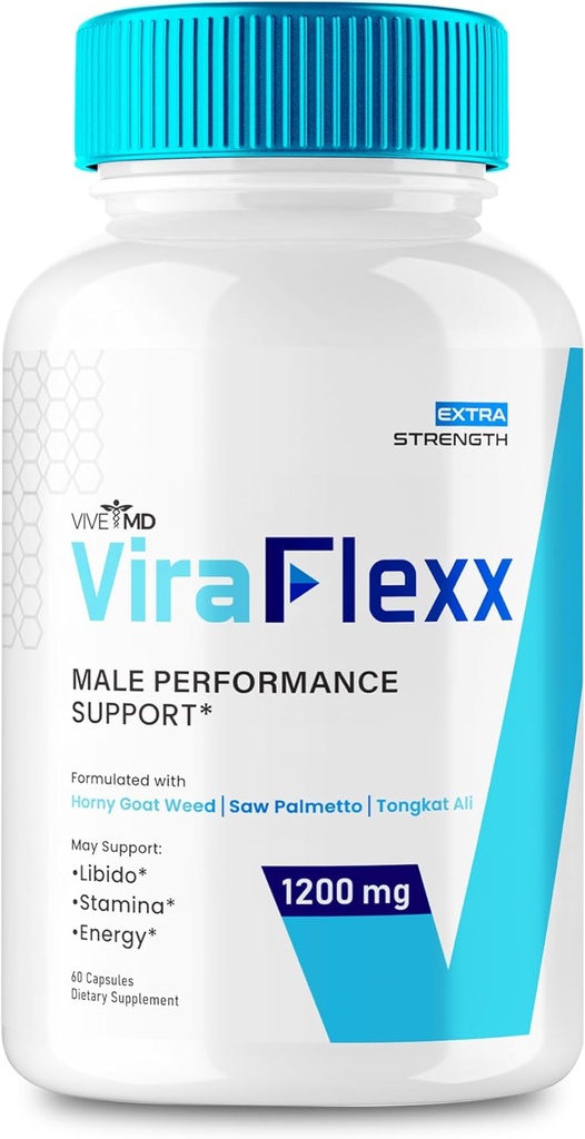 ViraFlexx für Männer, ViraFlexx Male Enchantment - Maximale Leistung, Alle natürlichen Nahrungsergänzung zusätzliche Stärke Pillen, ViraFlexx Pro unterstützt Gesamtgesundheit, Vira Flexx Bewertungen (60 Kapseln)