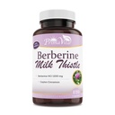 Berberine HCL 1200mg avec chardon de lait et cannelle Ceylan, activateur métabolique Ampk, système immunitaire sain et bien-être gastro-intestinal, 40 portions, 120 capsules de légumes