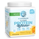Sunwarrior poudre de protéines claires à base d'eau végétale mélange, végétalien et rafraîchissant protéines et supplément d'hydratation 10g par service de pêche mangue aromatisée 420g Tub 30 portions