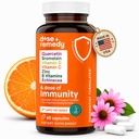 Dose d'immunité Quercetine avec vitamine C et zinc, vitamine D, 500 mg Quercetine Bromelain avec Echinacea & B Vitamines, supplément de soutien immunitaire pulmonaire 7 en 1 Immunity Defense Booster (60 comte)