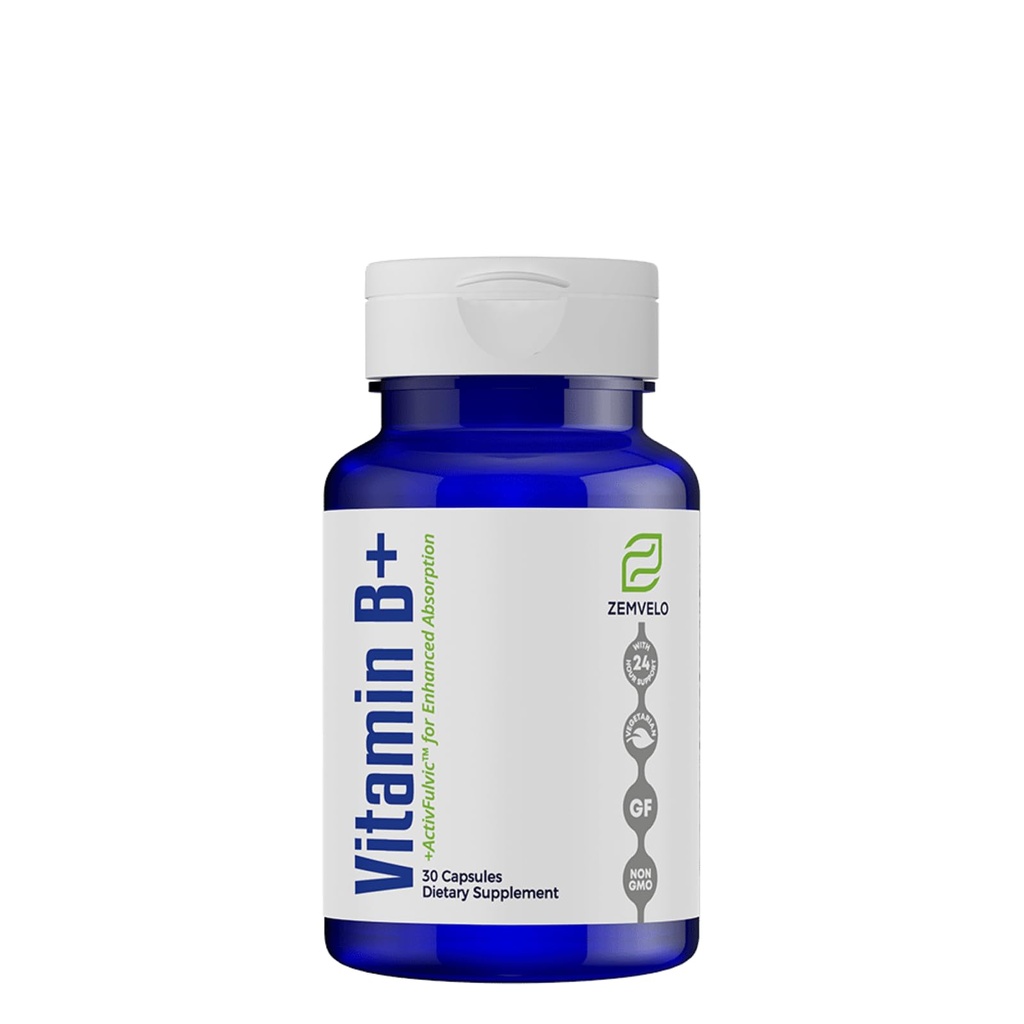 Vitamin B+ - Förderung nachhaltiger Energieproduktion | Unterstützung gesundes Immunsystem | Hilfe bei der Entwicklung von Seratonin und Dopamin | 30 Tage Versorgung