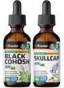 BIO KRAUTER Black Cohosh Tincture 2 Fl. Oz. & Skullcap Tincture 2 Fl Oz.