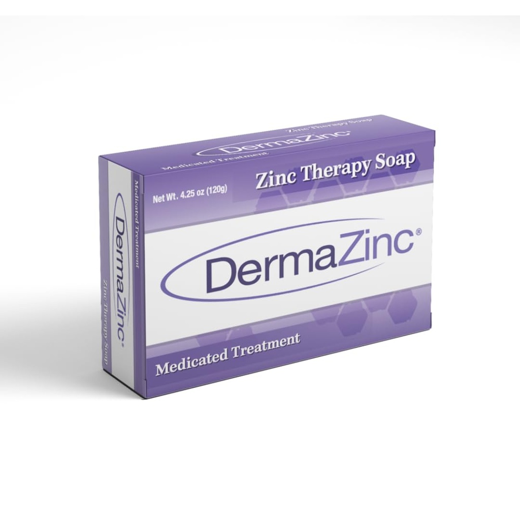 DermaZinc Therapie Seife, Zinkseife für Haut, Hautstörungsentlastung für Psoriasis, Dermatitis, Eczema und andere Zustandsstörungen