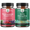 Ensemble de complément à la ménopause totale - Relief des éclairs chauds - Dong Quai Vitex Chaste Berry and Black Cohosh and Pure DIM with Bioperine - Diindolylméthane Complexe de testostérone avec fleurs de brocoli