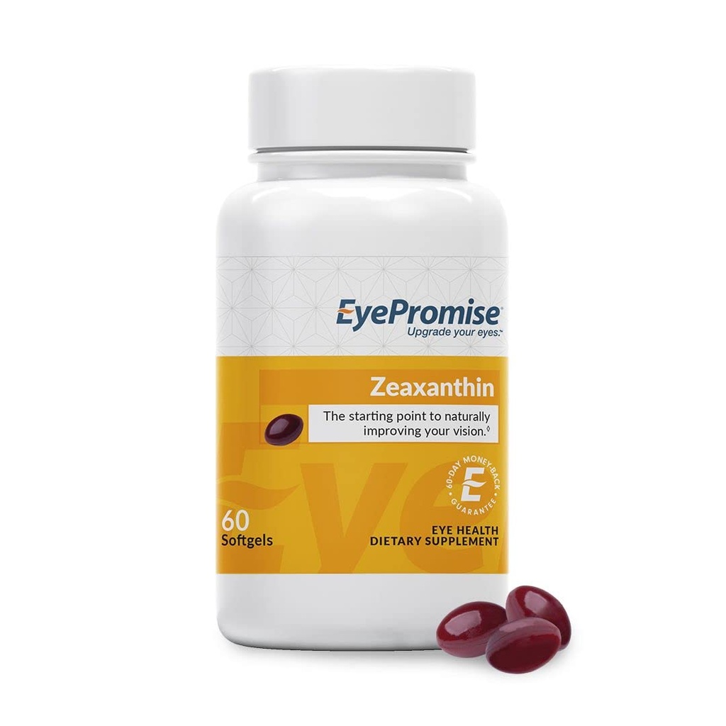 EyePromise Zeaxanthin Eye Vitamin - 60 Softgels, 60-Day Supply - Eye Health Supplement con 10mg Zeaxantina per supportare la salute della visione a lungo termine