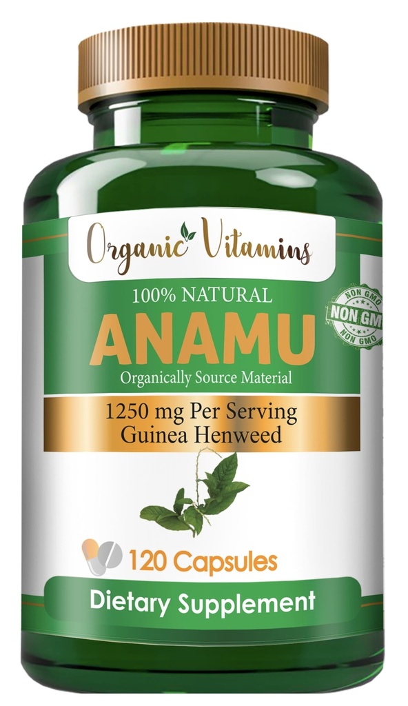 Bio-Vitamine Anamu 1250mg 100% organisch Grown 240 Kapseln Gesamt Petiveria Allicea Vitamisan