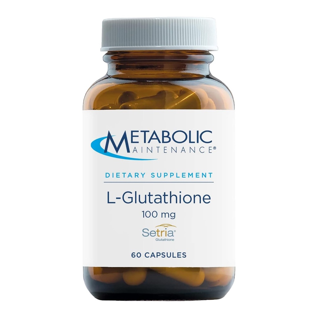 Metabolic Maintenance L-Glutathione 100mg - Antioxidans, Immun-, Leber- und Detox-Unterstützungsergänzung - "Freie Form" für überragende Absorption (60 Kapseln)