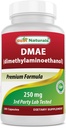 Meilleurs suppléments naturels DMAE 250 mg 180 Capsules - Diméthylaminoéthanol Bitartrate