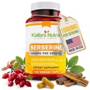 Kaibro Nutra Berberina Supplemento 1000mg, Berberina HCL per il sistema immunitario, Glucose Support, Circulatory & Gastrointestinal Health, Vegan & Gluten-Free, 120 capsule