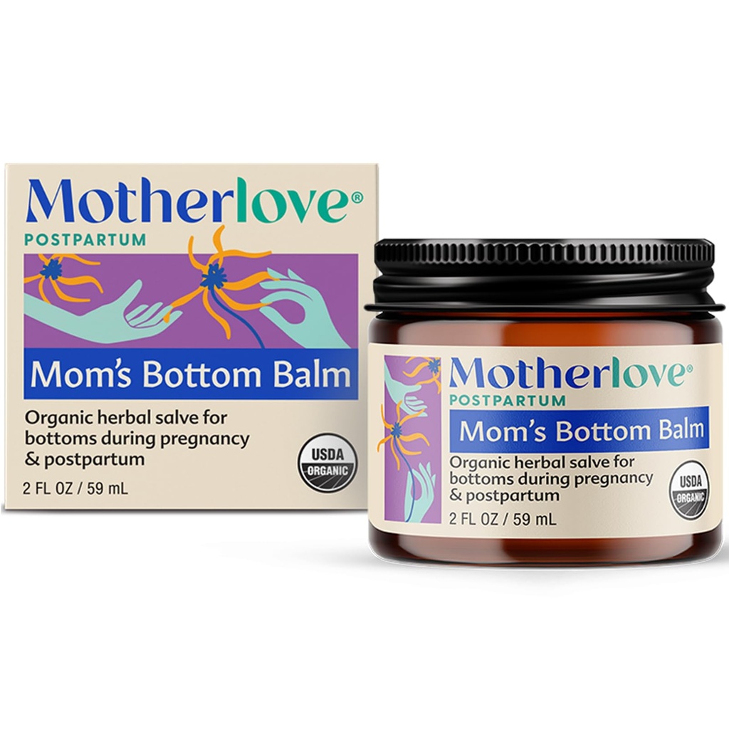Baume de fond de maman de Motherlove (2 oz) Salve à base de plantes biologiques avec ou sans brume pour les semelles pendant la grossesse et la postpartum —Onguent non-OGM