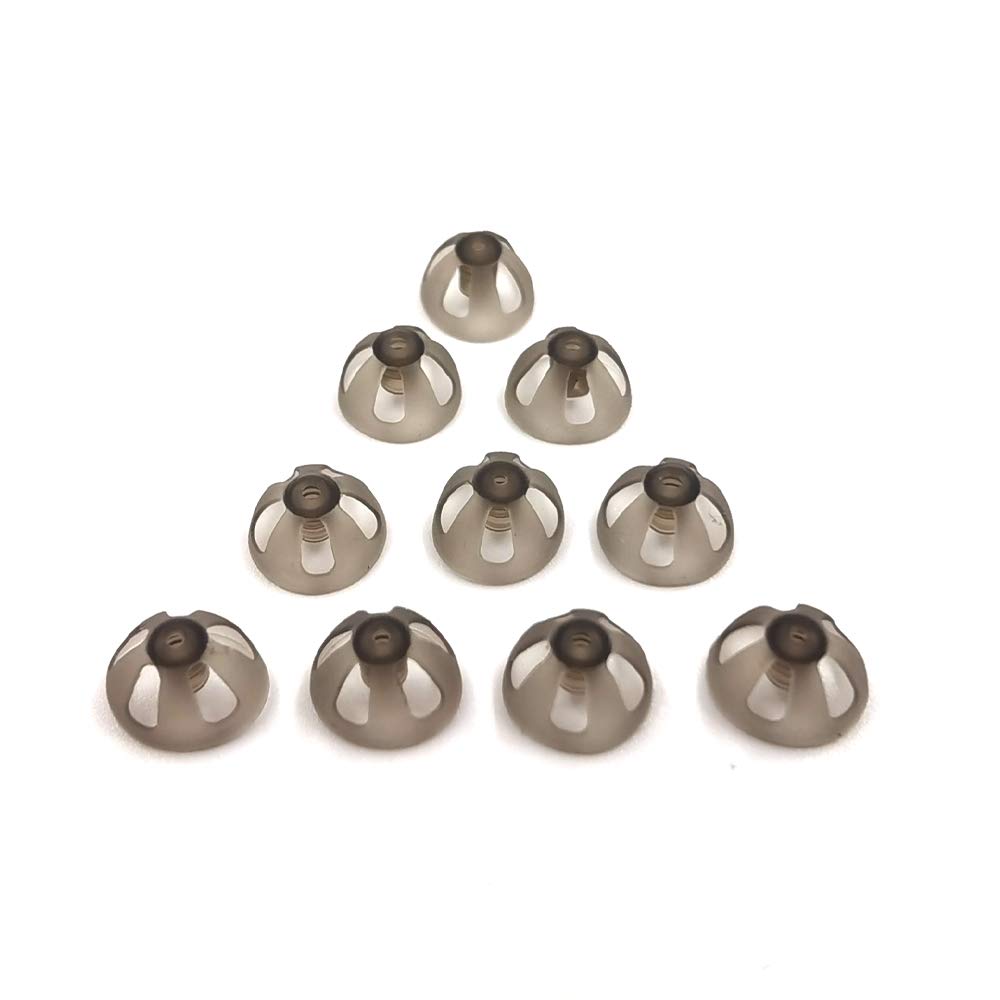 Apparecchi acustici Domes Smoky Gray Suggerimenti per l'orecchio Pezzi comodi per l'amplificatore acustico Open Fit BTE PSAP Kit Invisible 10mm (L * 10)