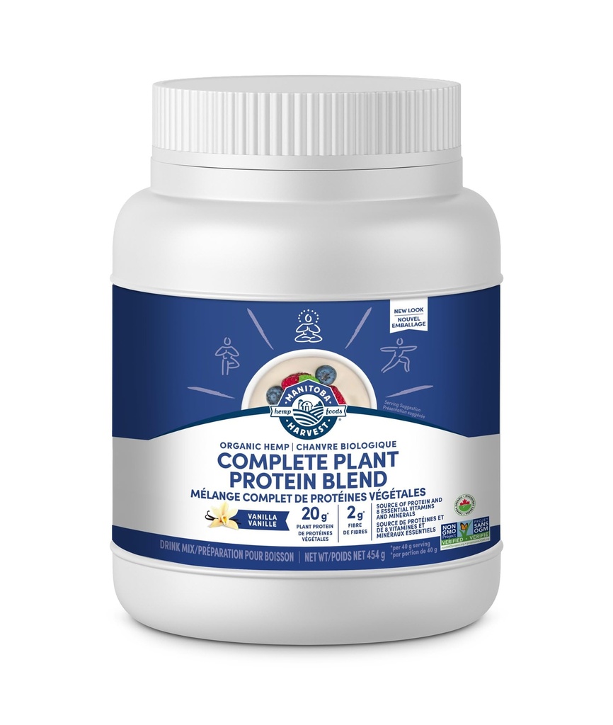 Manitoba Harvest Hemp Yeah Vanilla Protein Powder, 454 GR