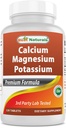 Meilleurs potassium de magnésium de calcium naturels - 120 comprimés - sans OGM et sans gluten