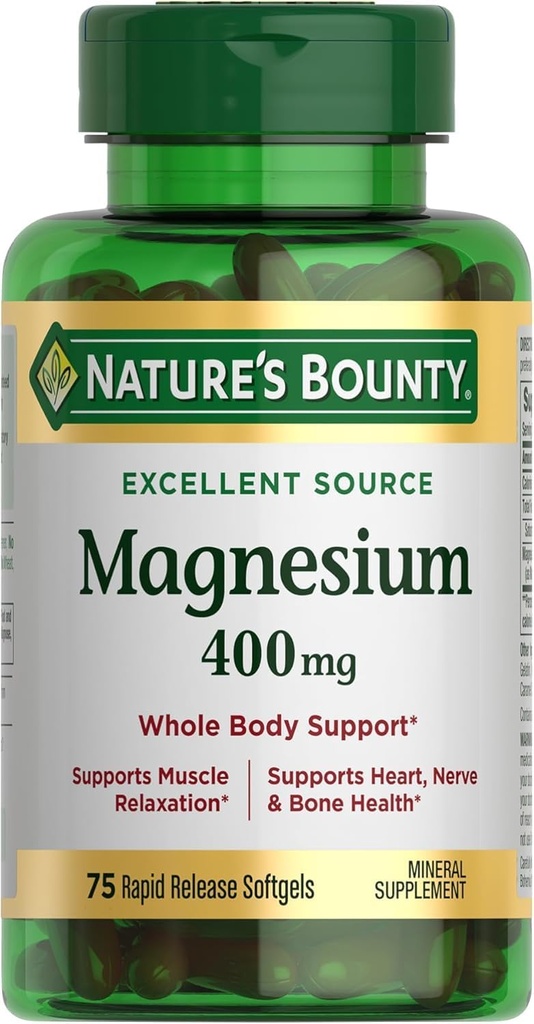 Bounty Magnesium 400 mg, Softgels, 75 ea - 2pc